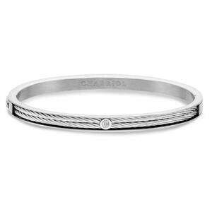 Charriol Forever Thin Stainless Steel Cable Bangle - Size M
